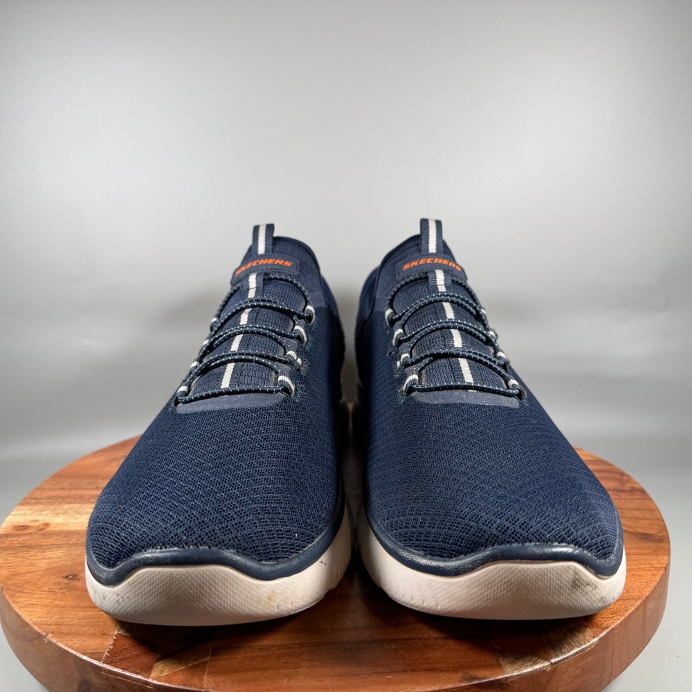 Skechers Mens Slip-ins Summits Navy Wide Fit Sneakers 232457W Size 12 - Picture 2 of 8